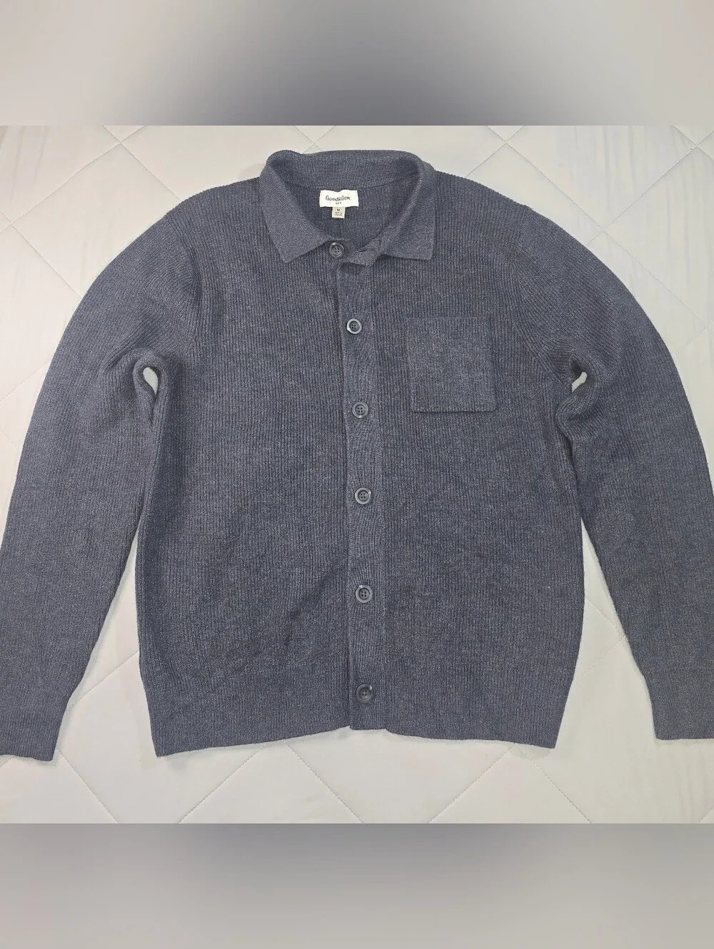 Goodfellow & Co Mens Grey Button-up Sweater M